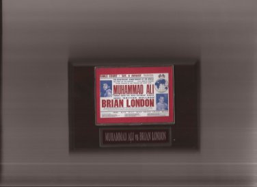 MUHAMMAD ALI vs BRIAN LONDON PLAQUE BOXING POSTER
