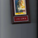 USS IOWA PLAQUE BB-61 US SHIP NAVY USA MILITARY BATTLESHIP