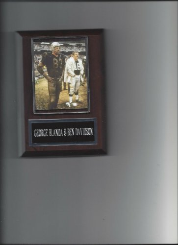 GEORGE BLANDA & BEN DAVIDSON PLAQUE OAKLAND RAIDERS FOOTBALL NFL