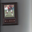 WILL SHIELDS PLAQUE KANSAS CITY CHIEFS KC FOOTBALL NFL