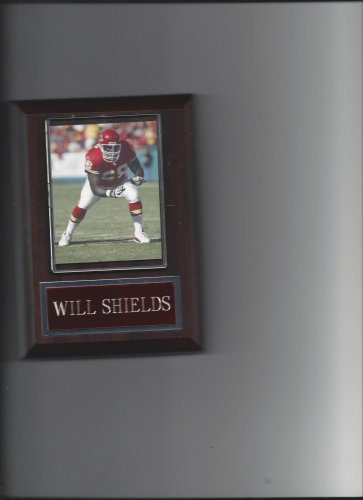 WILL SHIELDS PLAQUE KANSAS CITY CHIEFS KC FOOTBALL NFL