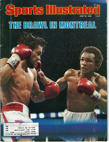 SUGAR RAY LEONARD vs ROBERTO DURAN SI MAGAZINE HAS LABEL BOXING 6/30/80