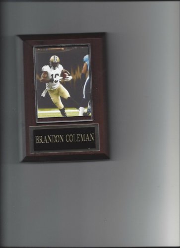 BRANDON COLEMAN PLAQUE NEW ORLEANS SAINTS FOOTBALL NFL