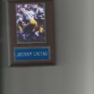 JOHNNY UNITAS PLAQUE SAN DIEGO CHARGERS FOOTBALL NFL