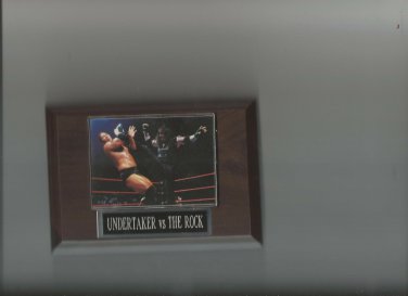 THE UNDERTAKER vs THE ROCK PLAQUE WRESTLING NWA WWF WCW WWE