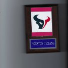 HOUSTON TEXANS PLAQUE LOGO FOOTBALL NFL