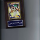 CHAD GREENWAY PLAQUE MINNESOTA VIKINGS FOOTBALL NFL