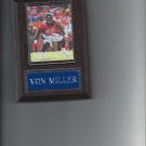 VON MILLER PLAQUE DENVER BRONCOS FOOTBALL NFL GAME ACTION