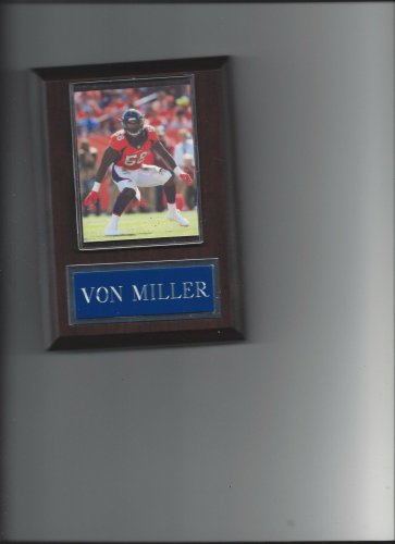 VON MILLER PLAQUE DENVER BRONCOS FOOTBALL NFL GAME ACTION