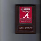 ALABAMA CRIMSON TIDE NATIONAL CHAMPS PLAQUE CHAMPIONS BANNER FOOTBALL NCAA