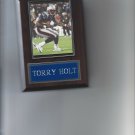 TORRY HOLT PLAQUE NEW ENGLAND PATRIOTS FOOTBALL NFL