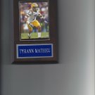 TYRANN MATHIEU PLAQUE LSU TIGERS FOOTBALL NCAA