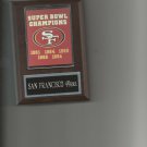 SAN FRANCISCO 49ers SB BANNER PLAQUE FORTY NINERS SUPER BOWL CHAMPS FOOTBALL NFL