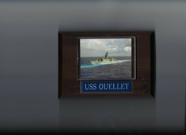 USS OUELLET PLAQUE NAVY FRIGATE WARSHIP MILITARY US USA SHIP