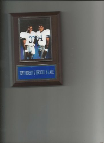 TONY DORSETT & HERSCHEL WALKER PLAQUE DALLAS COWBOYS FOOTBALL NFL