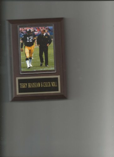 TERRY BRADSHAW & CHUCK NOLL PLAQUE PITTSBURGH STEELERS FOOTBALL NFL