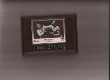 JERSEY JOE WALCOTT BOXING PLAQUE
