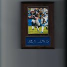 DION LEWIS PLAQUE NEW ENGLAND PATRIOTS FOOTBALL NFL GAME ACTION