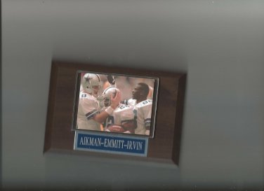 TROY AIKMAN EMMITT SMITH MICHAEL IRVIN PLAQUE DALLAS COWBOYS FOOTBALL NFL