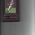 A J JENKINS PLAQUE SAN FRANCISCO FORTY NINERS 49ers FOOTBALL NFL