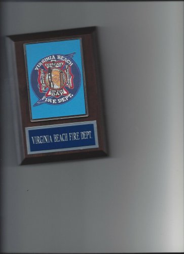 VIRGINIA BEACH FIRE DEPT PLAQUE ON THE BAY FIREBOAT FIRE BOAT PHOTO PLAQUE
