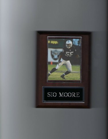 SIO MOORE PLAQUE OAKLAND RAIDERS LA FOOTBALL NFL