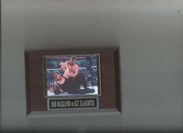 BOB BACKLUND vs SGT SLAUGHTER PLAQUE WRESTLING NWA WWF WCW WWE SARGENT