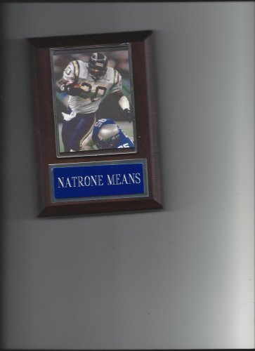 NATRONE MEANS PLAQUE SAN DIEGO CHARGERS FOOTBALL NFL