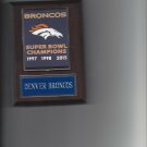DENVER BRONCOS SB BANNER PLAQUE SUPER BOWL CHAMPS CHAMPIONS FOOTBALL NFL