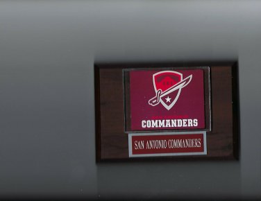 SAN ANTONIO COMMANDERS PLAQUE FOOTBALL AAF