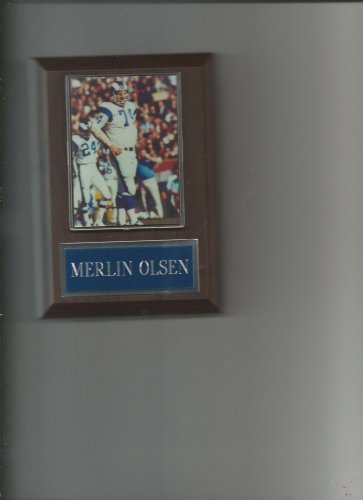 MERLIN OLSEN PLAQUE LOS ANGELES RAMS LA FOOTBALL NFL