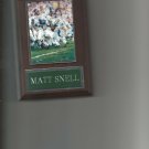 MATT SNELL PLAQUE NEW YORK JETS NY FOOTBALL NFL GAME ACTION