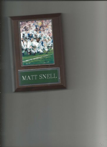 MATT SNELL PLAQUE NEW YORK JETS NY FOOTBALL NFL GAME ACTION