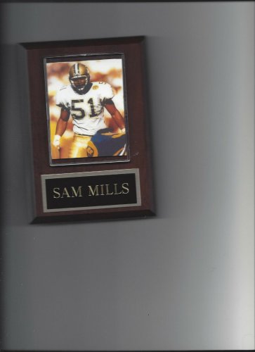 SAM MILLS PLAQUE NEW ORLEANS SAINTS FOOTBALL NFL