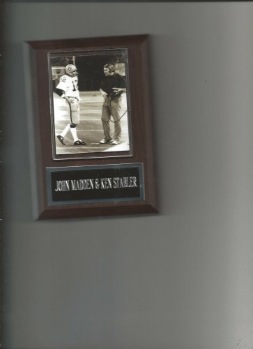JOHN MADDEN & KEN STABLER PLAQUE OAKLAND RAIDERS LA FOOTBALL NFL
