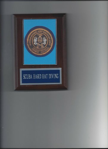SCUBA HARD HAT DIVING PLAQUE NAVY SPECIAL OPERATIONS MOBILE SALVAGE PHOTO PLAQUE