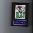 ANTHONY CARTER PLAQUE MINNESOTA VIKINGS FOOTBALL NFL