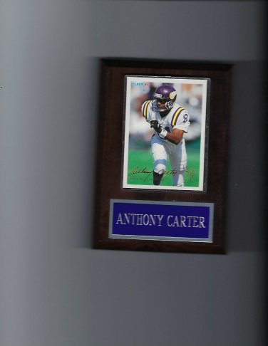 ANTHONY CARTER PLAQUE MINNESOTA VIKINGS FOOTBALL NFL