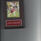 JUSTIN HOUSTON PLAQUE KANSAS CITY CHIEFS KC FOOTBALL NFL  GAME ACTION