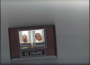 EL CHAPO MUG SHOT PLAQUE MEXICO ORGANIZED CRIME PHOTO PLAQUE DRUG CARTEL