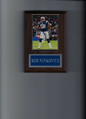 ROB NINKOVICH PLAQUE NEW ENGLAND PATRIOTS FOOTBALL NFL GAME ACTION