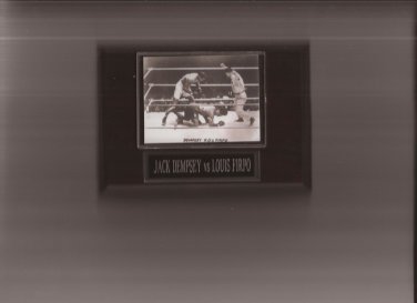 JACK DEMPSEY vs LOUIS FIRPO BOXING PLAQUE