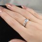 1/2 CT Princess Cut Engagement RING Wedding BAND Set White Gold Plated Size 6-8