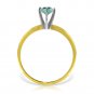 0.65 Carat 14K Solid Gold Solitaire Ring Natural Blue Topaz Anniversary Bridal