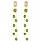 9.02 CTW 14K Solid Gold Chandelier Earrings Peridot Womens Girls Ladies