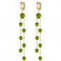 9.02 CTW 14K Solid Gold Chandelier Earrings Peridot Womens Girls Ladies