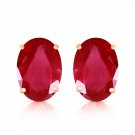 3.5 Carat 14K Solid Gold I Kept Thinking Ruby Earrings