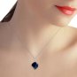 15.25 CTW 14K Solid White Gold Necklace Twisted Briolette Sapphire