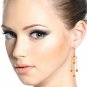 14K Solid Rose Gold Women's Cute Chandelier Earrings with Natural Citrines