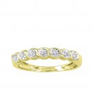 Women's Natural Diamond Wedding Band RING Round CUT 10k Yellow Gold 1/12 Ct